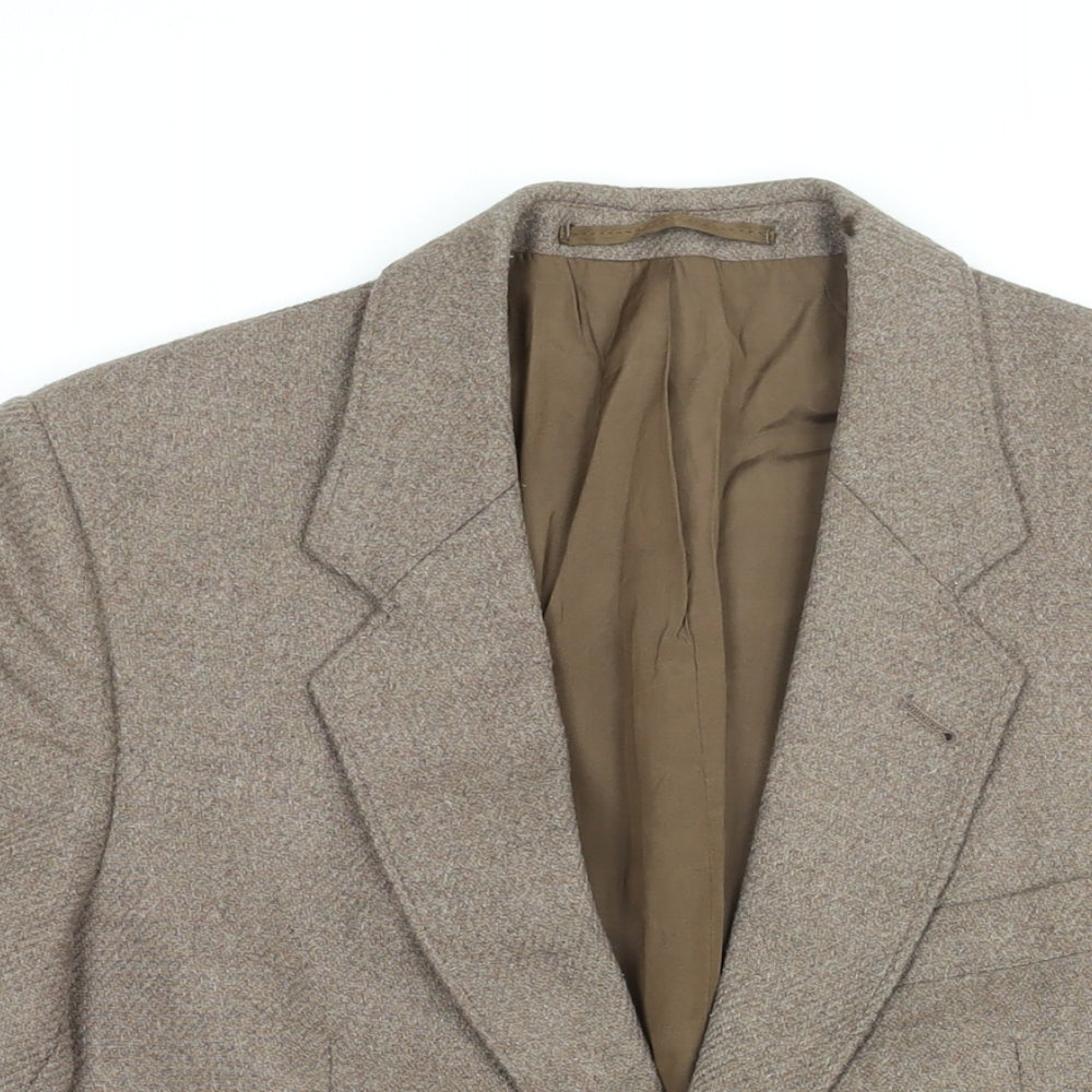 BHS Mens Brown Polyester Jacket Suit Jacket Size 38 Regular