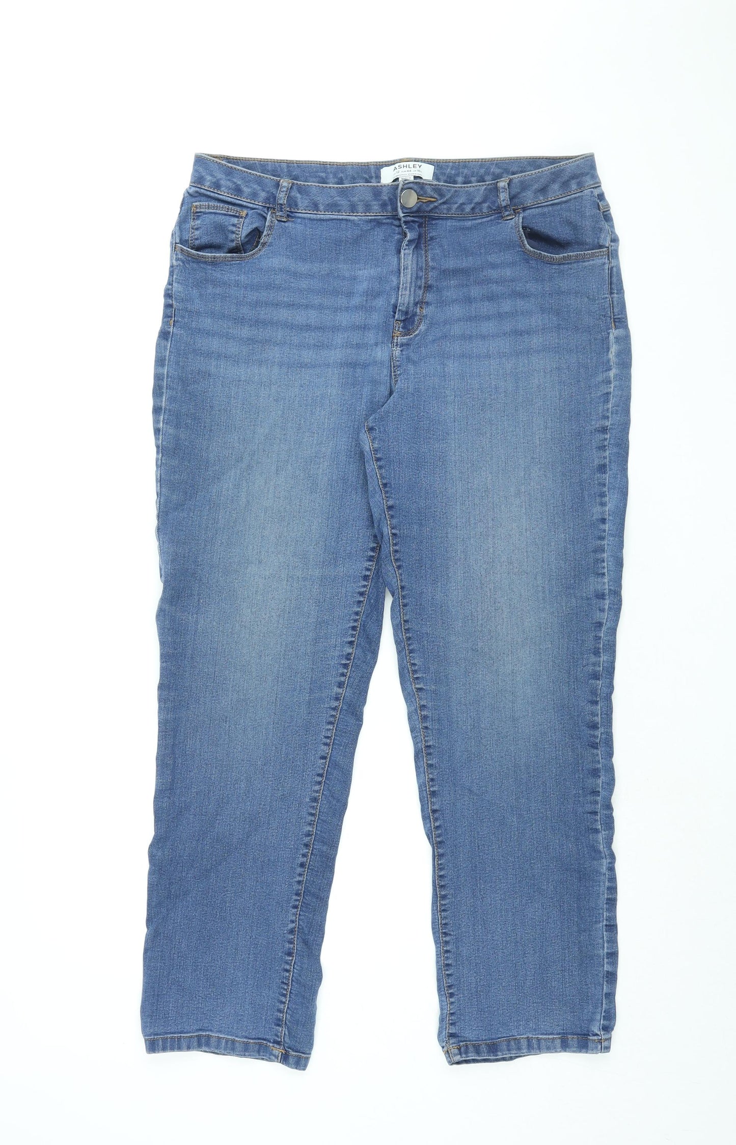 Dorothy Perkins Womens Blue Cotton Skinny Jeans Size 16 L28 in Regular Zip