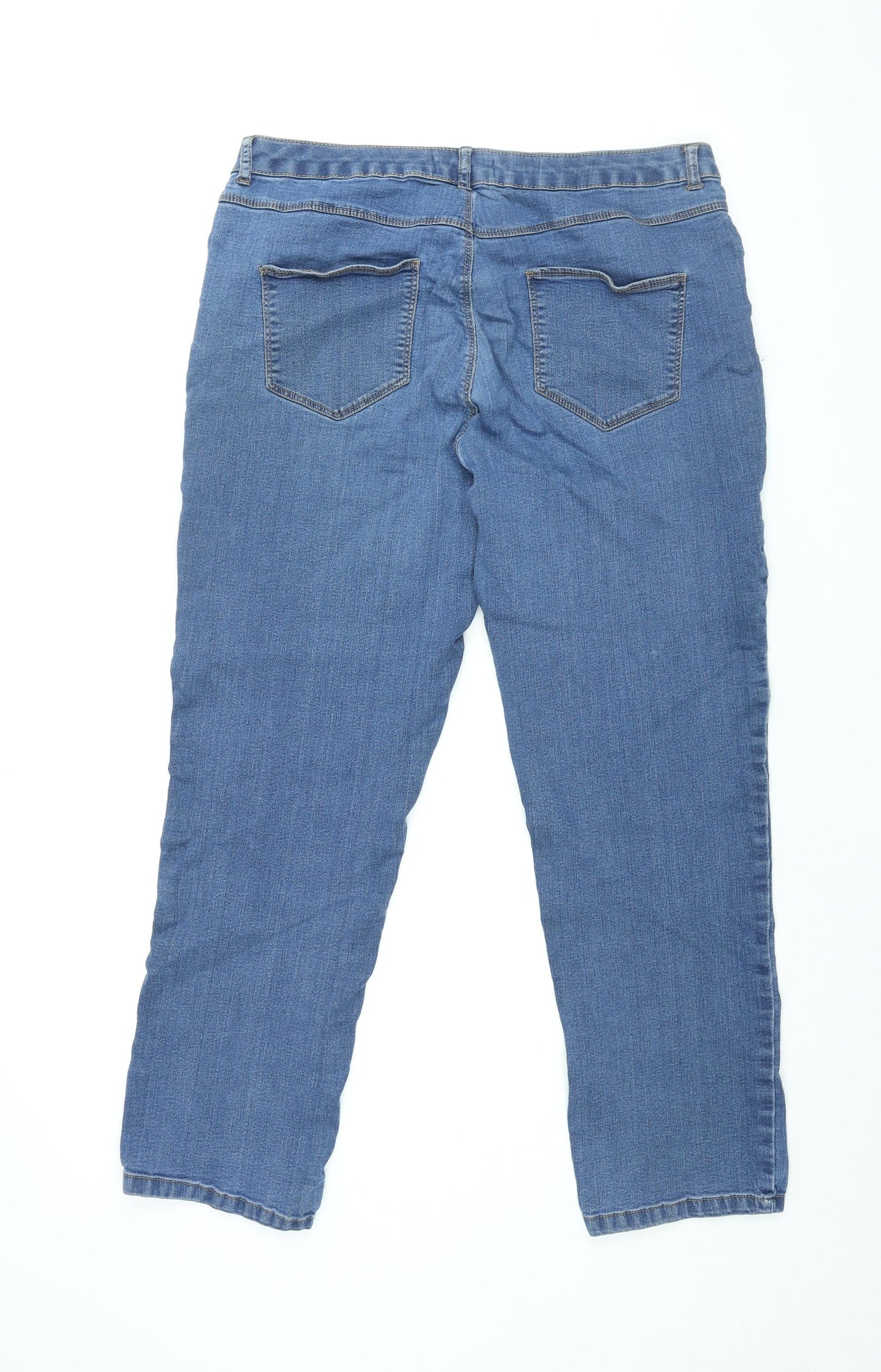 Dorothy Perkins Womens Blue Cotton Skinny Jeans Size 16 L28 in Regular Zip