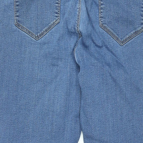Dorothy Perkins Womens Blue Cotton Skinny Jeans Size 16 L28 in Regular Zip