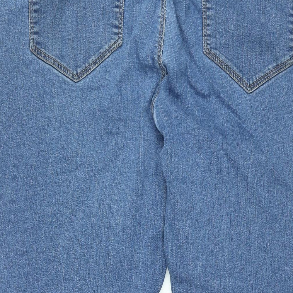 Dorothy Perkins Womens Blue Cotton Skinny Jeans Size 16 L28 in Regular Zip