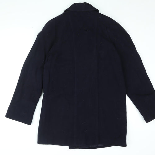 Klass Womens Blue Overcoat Coat Size 10 Button