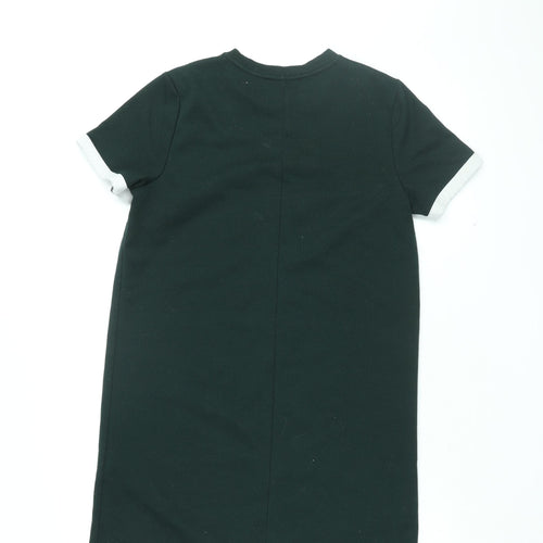 FOREVER 21 Womens Green Polyester Shift Size S Round Neck Pullover