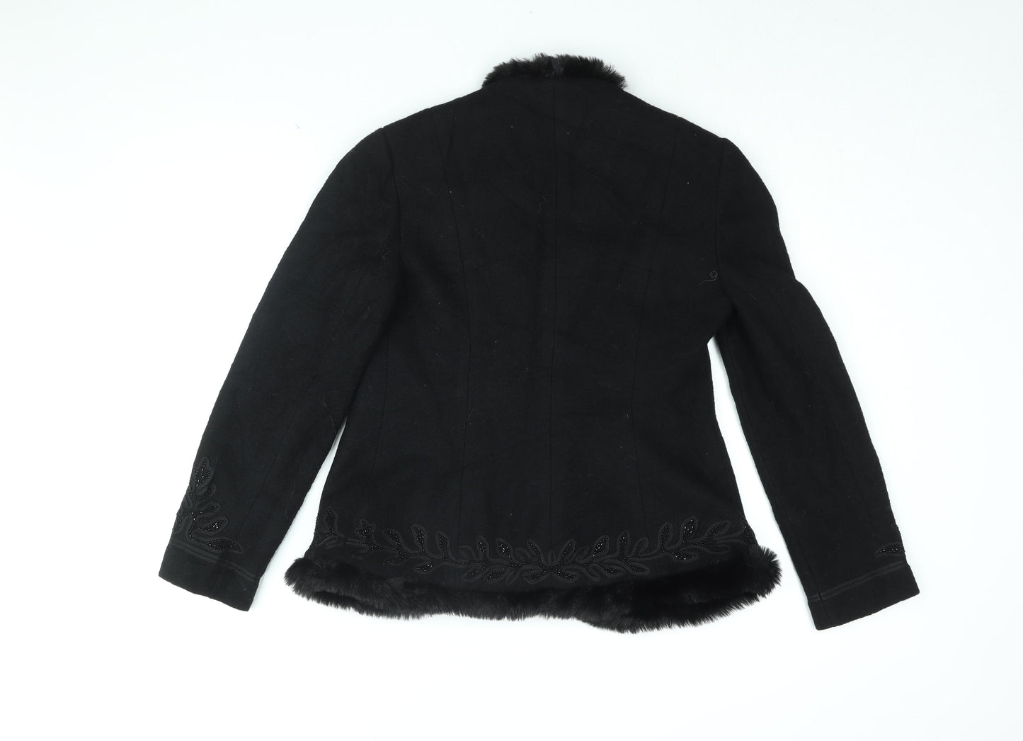 Viyella Womens Black Floral Jacket Size 8