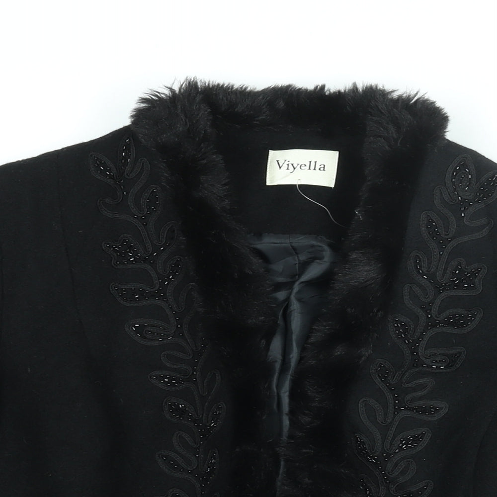 Viyella Womens Black Floral Jacket Size 8