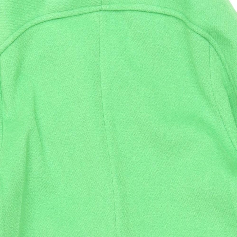 Marks and Spencer Womens Green Overcoat Coat Size 16 Button
