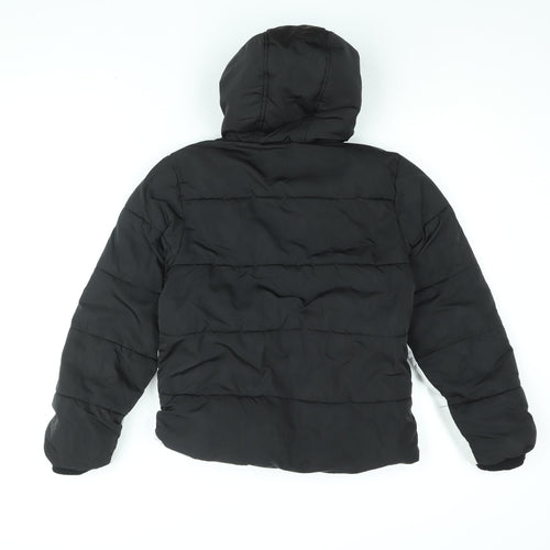 PlayStation Boys Black Puffer Jacket Coat Size 10-11 Years Zip - PlayStation Logo