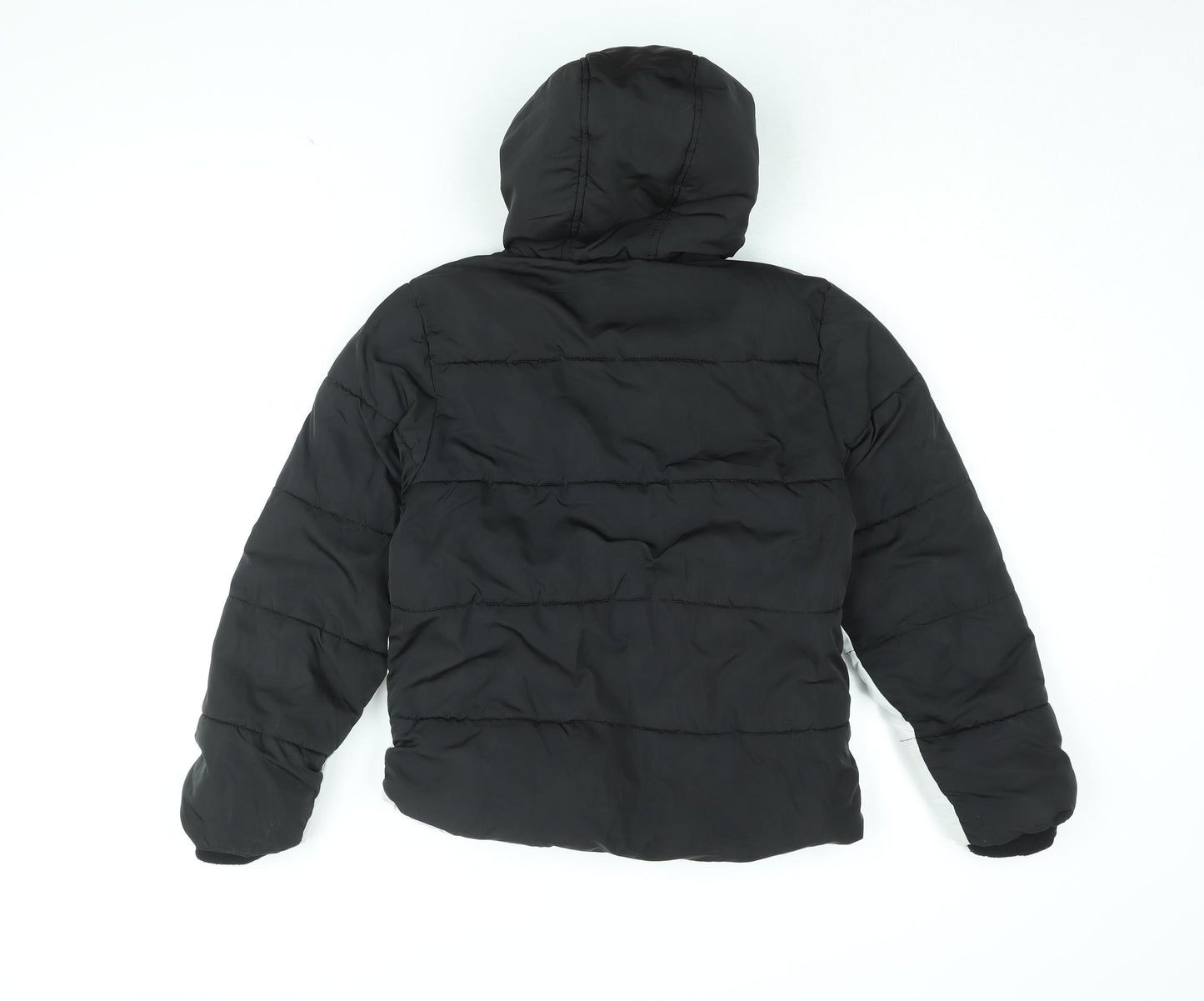 PlayStation Boys Black Puffer Jacket Coat Size 10-11 Years Zip - PlayStation Logo
