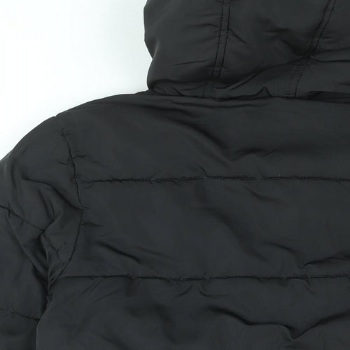 PlayStation Boys Black Puffer Jacket Coat Size 10-11 Years Zip - PlayStation Logo