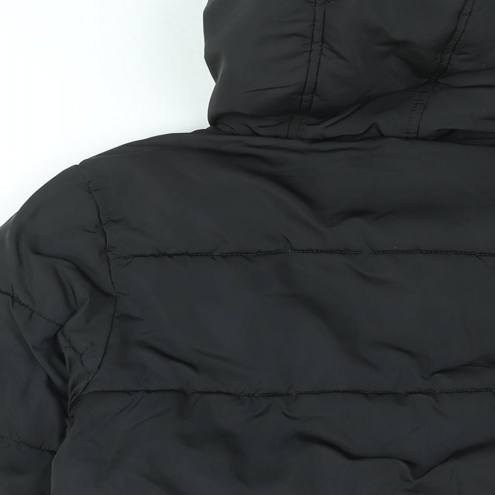 PlayStation Boys Black Puffer Jacket Coat Size 10-11 Years Zip - PlayStation Logo