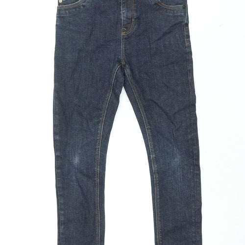 NEXT Boys Blue Cotton Skinny Jeans Size 10 Years L25 in Regular Zip