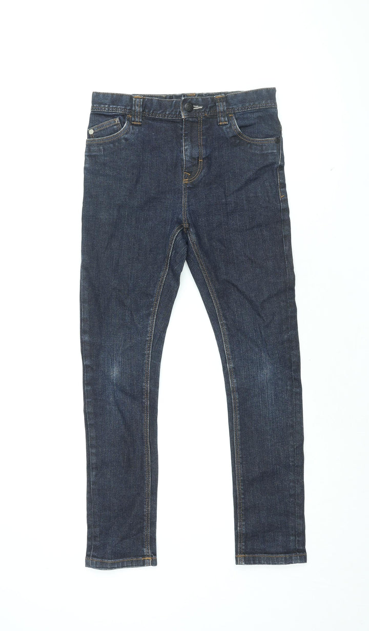 NEXT Boys Blue Cotton Skinny Jeans Size 10 Years L25 in Regular Zip