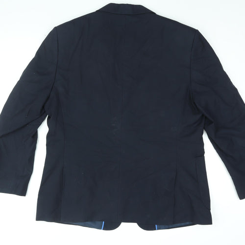 Marks and Spencer Mens Blue Polyester Jacket Suit Jacket Size 44 Regular