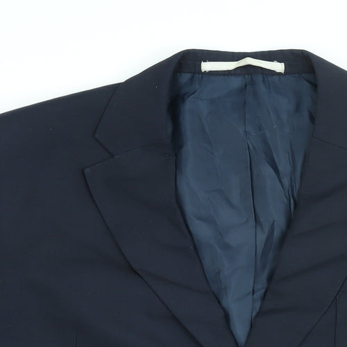Marks and Spencer Mens Blue Polyester Jacket Suit Jacket Size 44 Regular