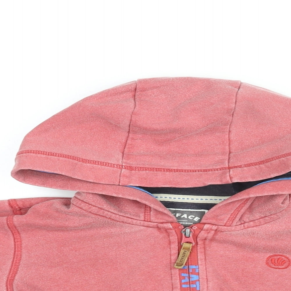 Fat Face Boys Red Cotton Full Zip Hoodie Size 4-5 Years Zip - Things To Take On My Diving Trip
