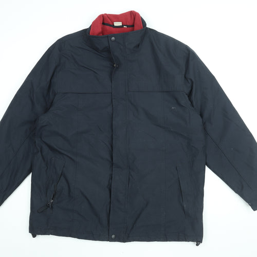 Cotton Traders Mens Black Jacket Coat Size XL Zip