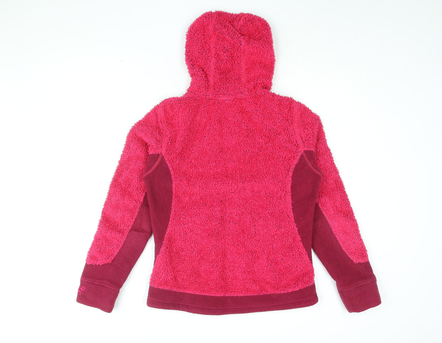 Jack Wolfskin Womens Pink Polyester Full Zip Hoodie Size 12 Zip - Size 12-14