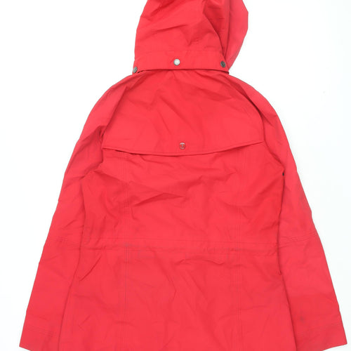Barbour Womens Red Rain Coat Coat Size 10 Zip
