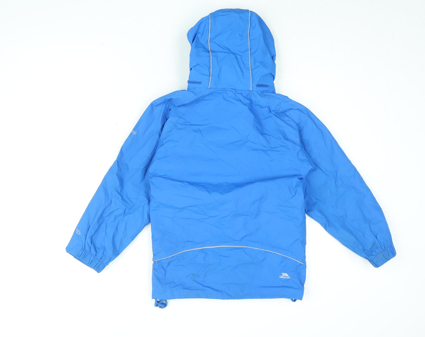 Trespass Boys Blue Rain Coat Coat Size 7-8 Years Zip