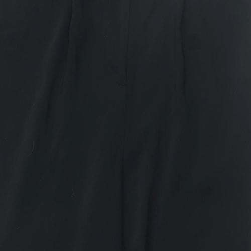 Fahri Womens Black Polyester Trousers Size 10 L26.5 in Regular Zip