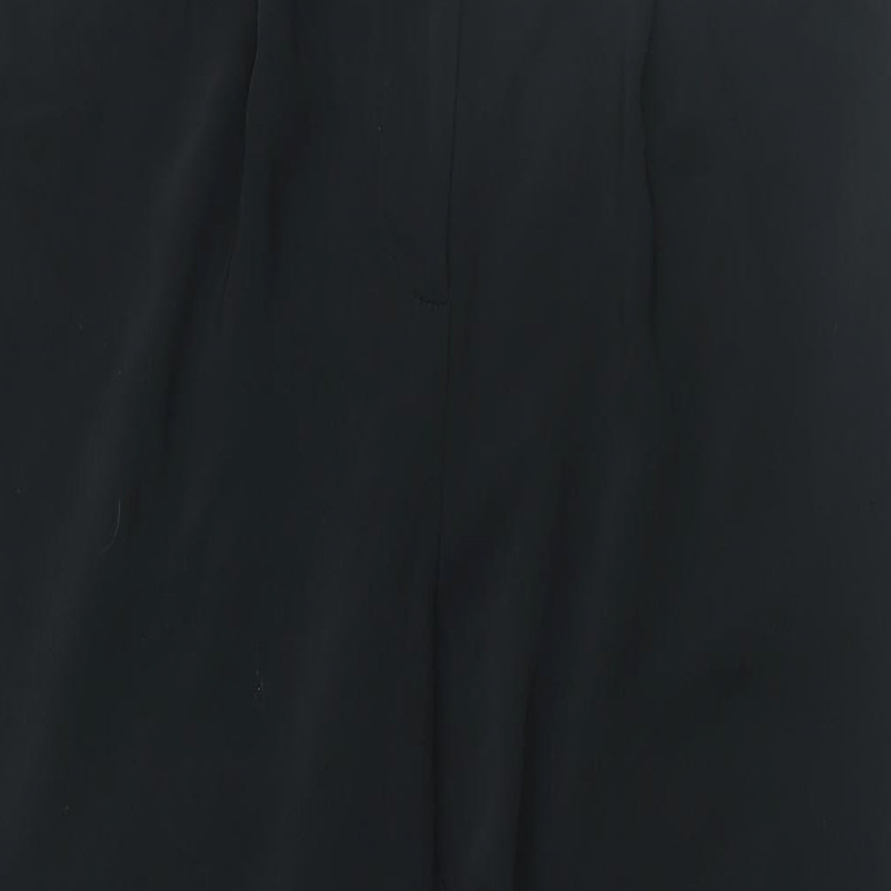 Fahri Womens Black Polyester Trousers Size 10 L26.5 in Regular Zip