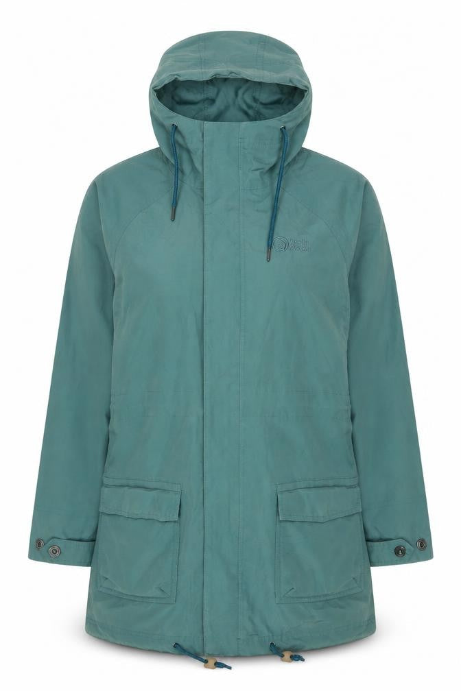 Front view of North Ridge women’s blue jacket, size UK 14, zip