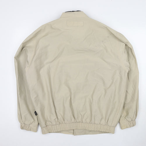 Pringle Mens Beige Bomber Jacket Jacket Size L Zip