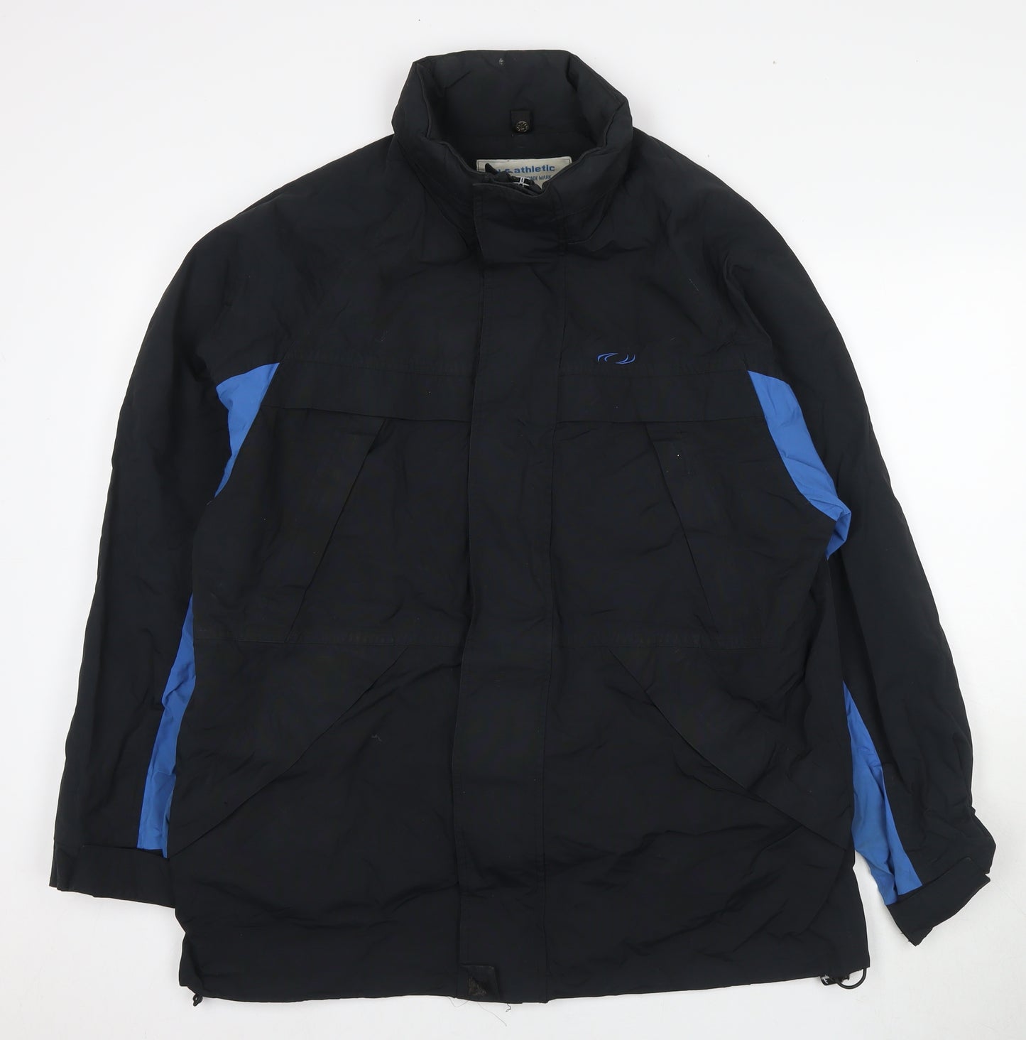 U.S. Athletic Mens Black Jacket Size M Zip - Technical