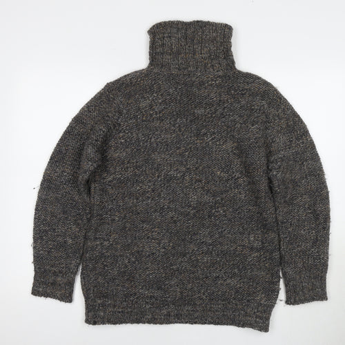 Orvis Womens Brown Roll Neck Alpaca Pullover Jumper Size S