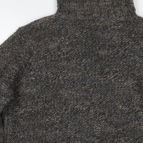 Orvis Womens Brown Roll Neck Alpaca Pullover Jumper Size S