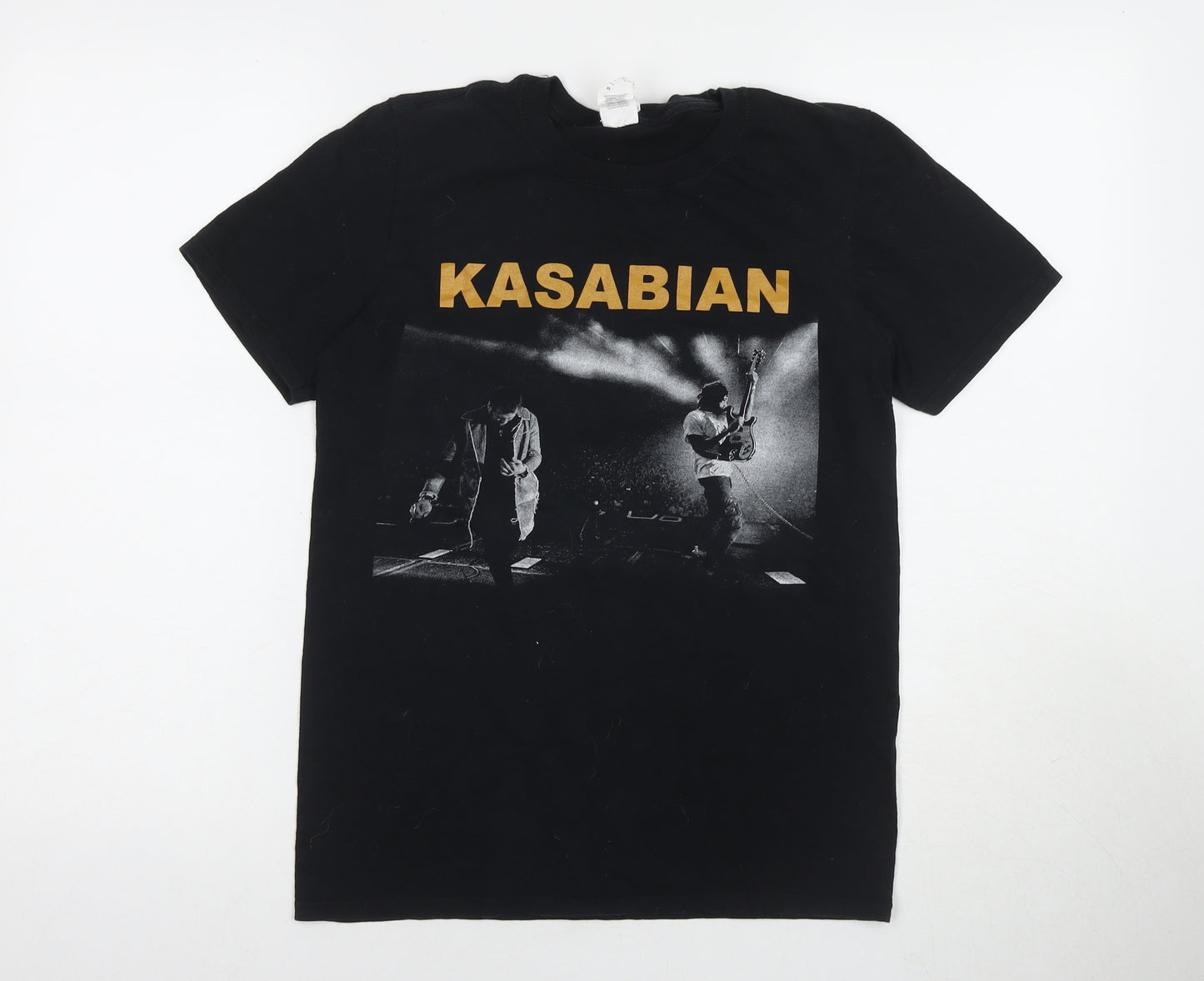 Kasabian Mens Black Cotton T-Shirt Size S Round Neck - Tour dates Logo