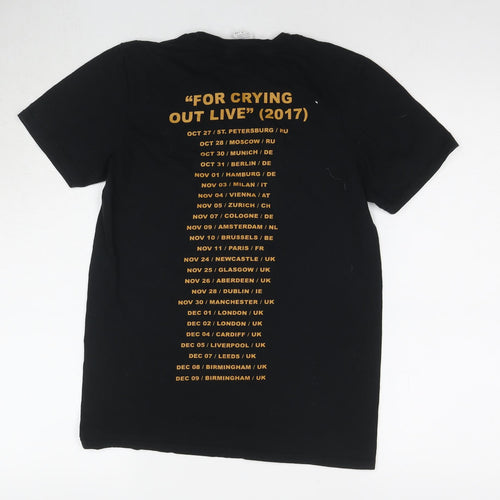 Kasabian Mens Black Cotton T-Shirt Size S Round Neck - Tour dates Logo