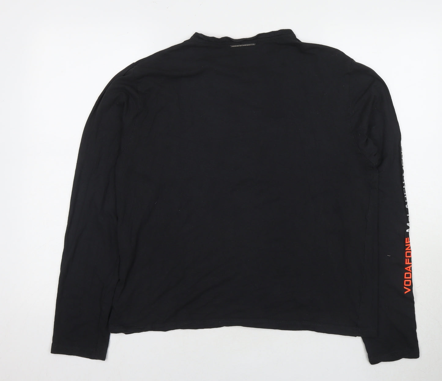 Vodafone Mclaren Mens Black Bamboo T-Shirt Size M Round Neck - Mercedes