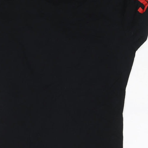 Superdry Womens Black Cotton Basic T-Shirt Size M Round Neck - Logo