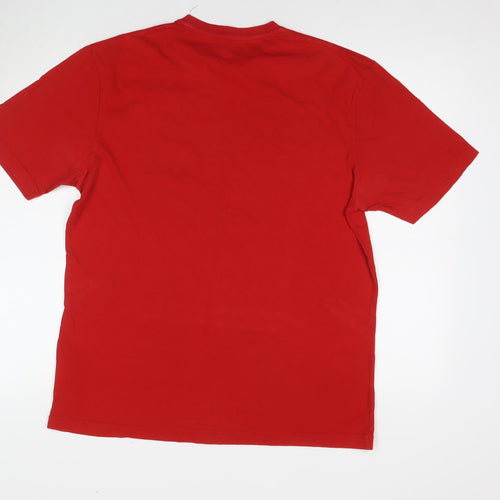 Liverpool FC Mens Red Cotton T-Shirt Size L Round Neck - The Fab Five