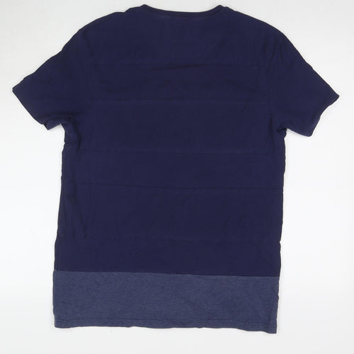 Lyle & Scott Mens Blue Cotton T-Shirt Size L Round Neck