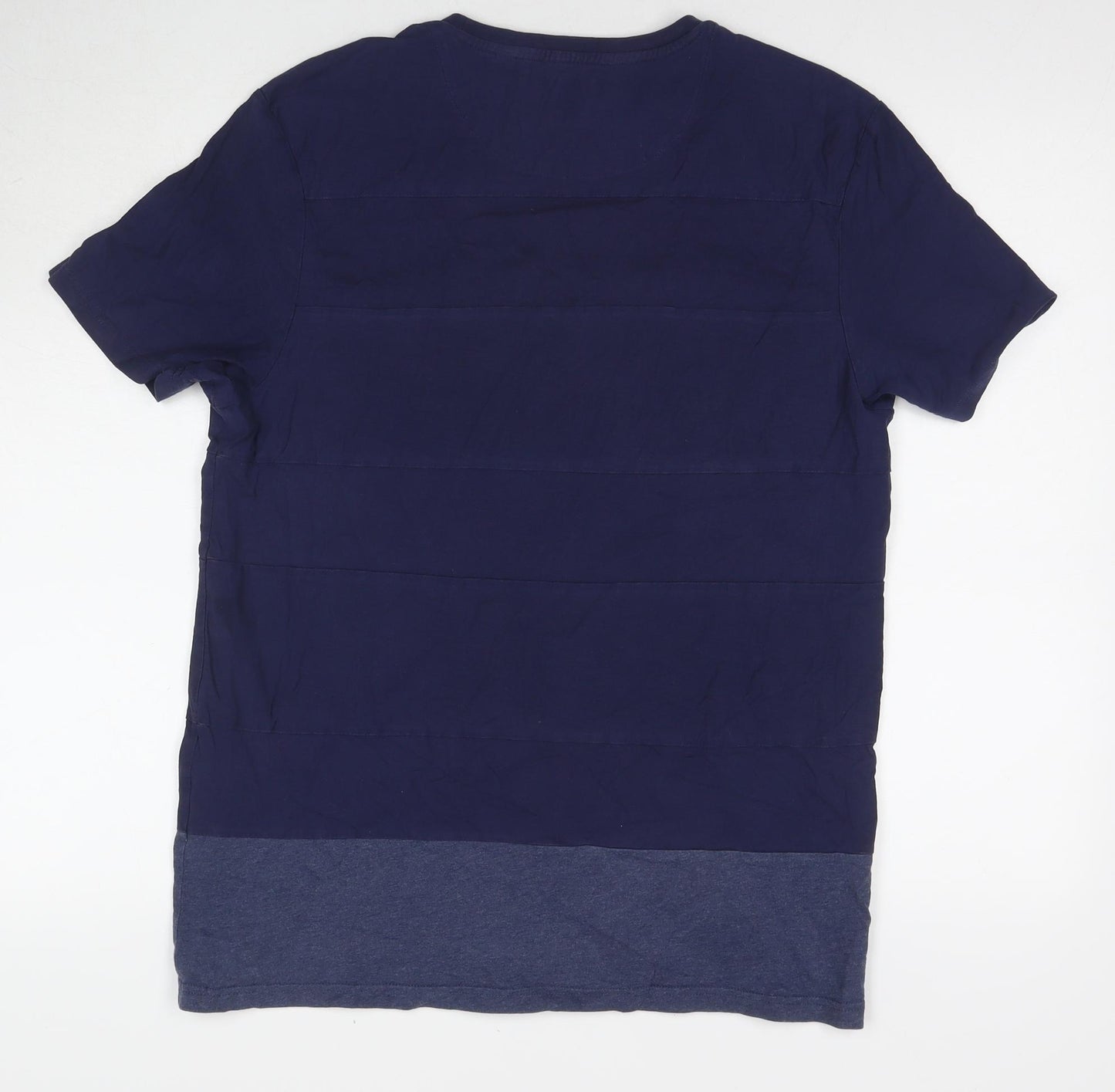 Lyle & Scott Mens Blue Cotton T-Shirt Size L Round Neck