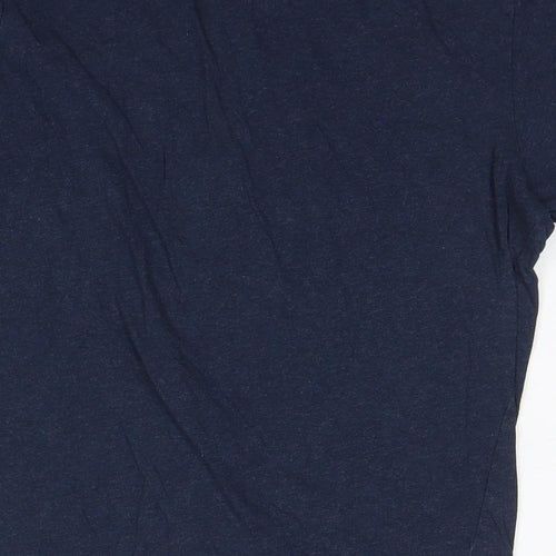 Nike Womens Blue Cotton Basic T-Shirt Size M Round Neck