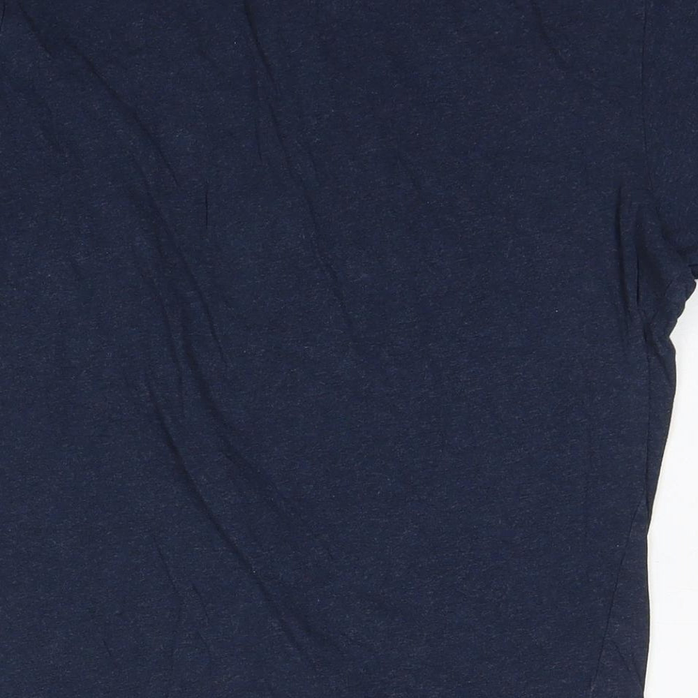 Nike Womens Blue Cotton Basic T-Shirt Size M Round Neck