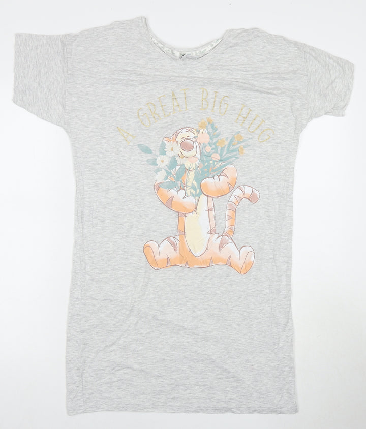 Disney Womens Grey Solid Viscose Top Dress Size 6 - Tiger A great big hug