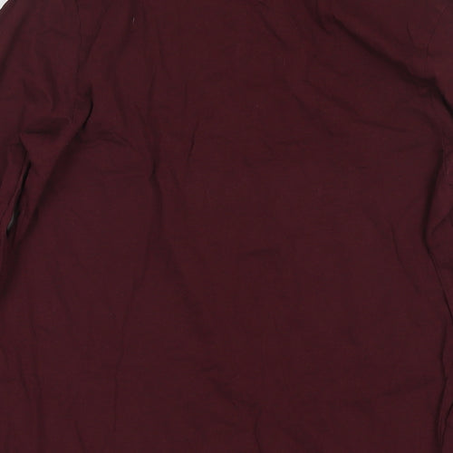 JACK & JONES Mens Red Cotton T-Shirt Size M Round Neck - Logo