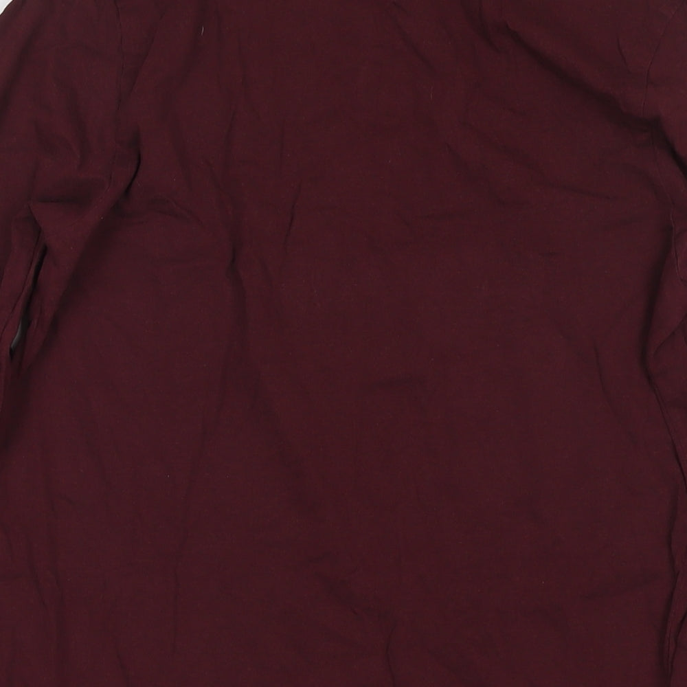 JACK & JONES Mens Red Cotton T-Shirt Size M Round Neck - Logo