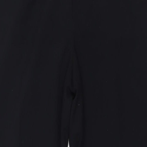 EWM Womens Black Polyester Trousers Size 18 L30 in Regular Zip