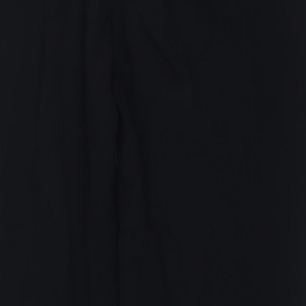 EWM Womens Black Polyester Trousers Size 18 L30 in Regular Zip