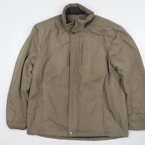 Atlantic Bay Mens Brown Jacket Size XL Zip
