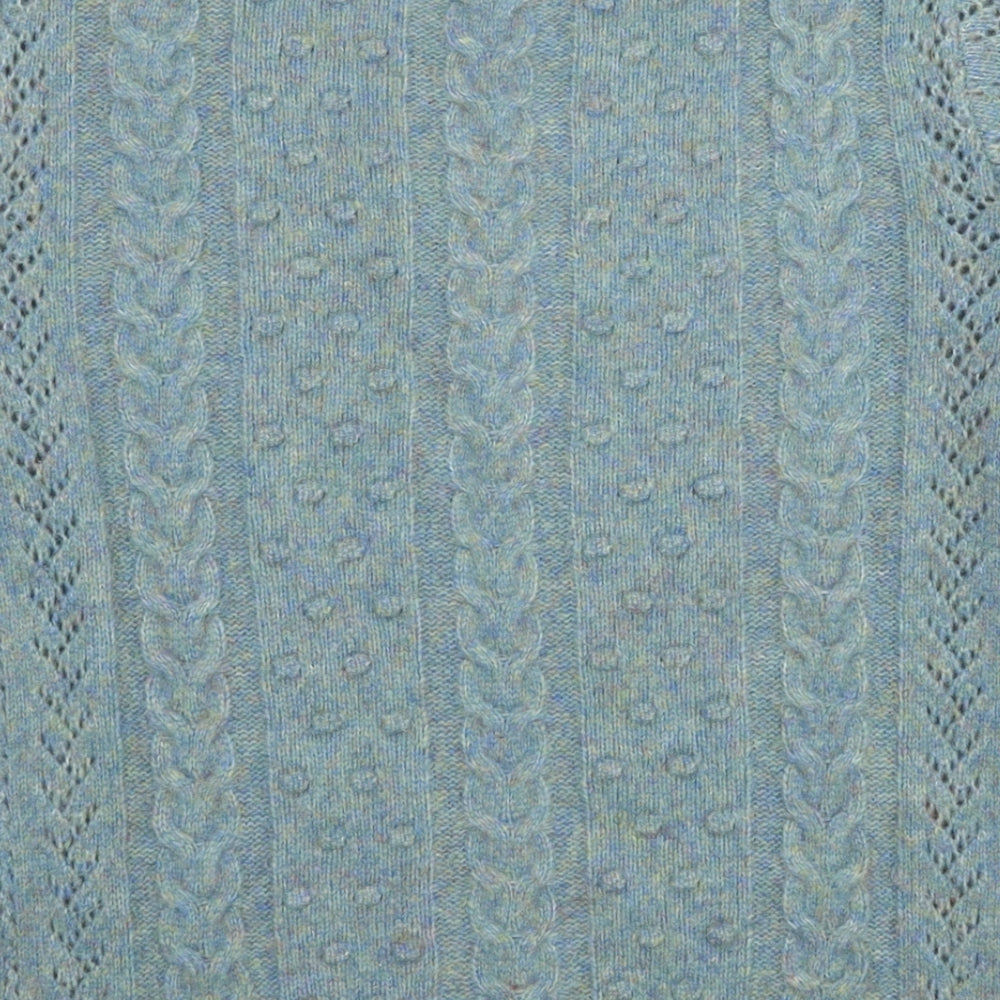 Fat Face Womens Blue Round Neck Nylon Pullover Jumper Size 10