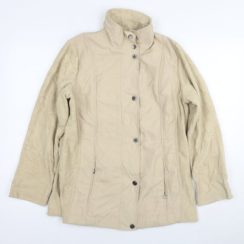 Daxon Womens Beige Jacket Size 16 Zip