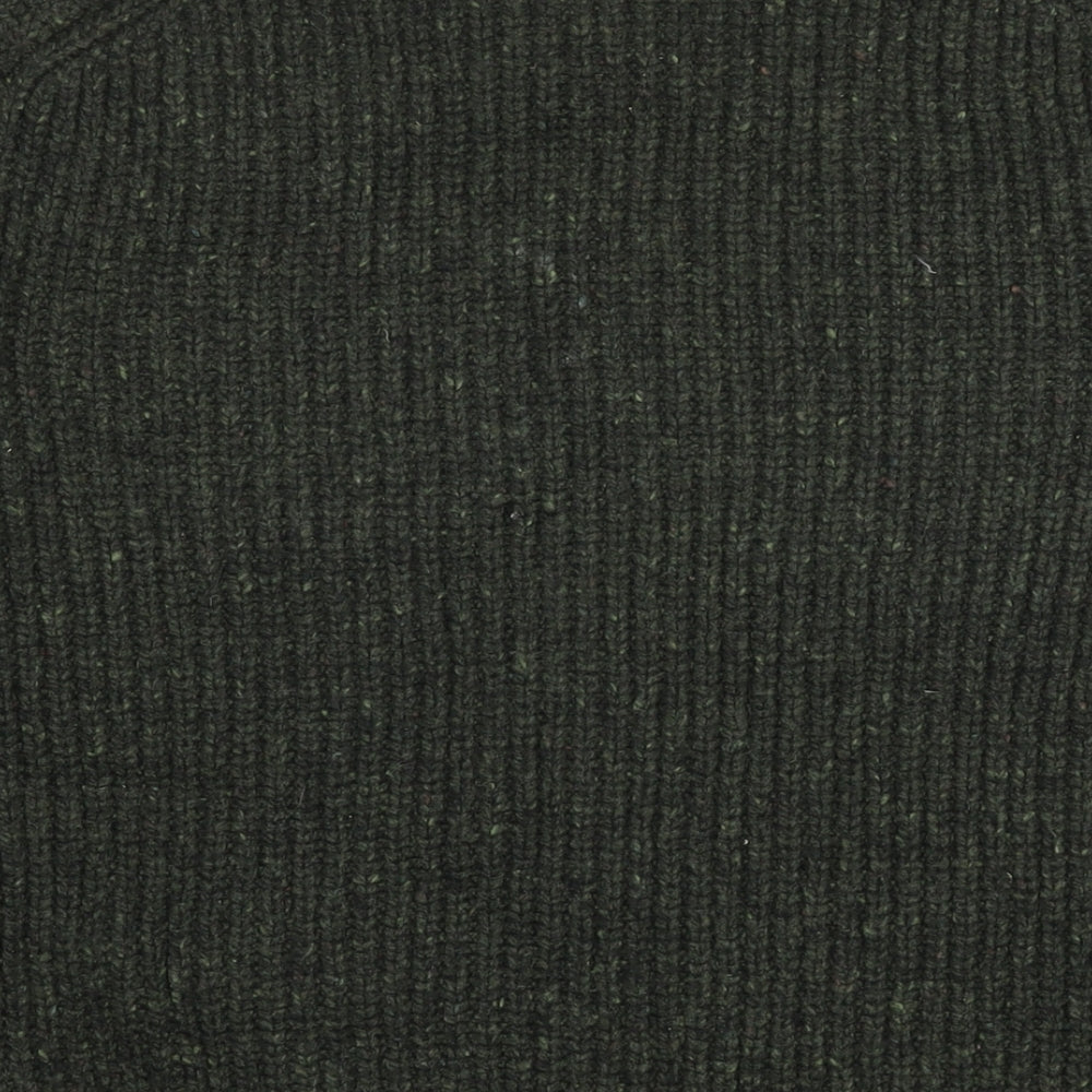 Marks and Spencer Mens Green Round Neck Wool Pullover Jumper Size L Long Sleeve