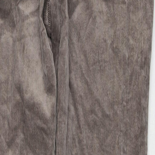 Marks and Spencer Mens Beige Cotton Trousers Size 36 in L33 in Regular Zip