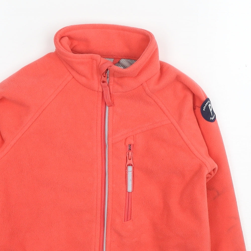 Polarn O. Pyret Girls Pink Jacket Size 5-6 Years Zip